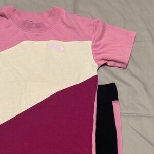 Puma Girls' 2-Piece Short Sleeve Top & Legging Set – Size XS (4/5)